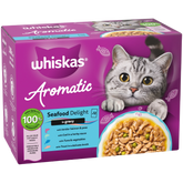 Whiskas Aromatic Selection Seafood Delights In Gravy Pouches - Pack Of (12x85G)